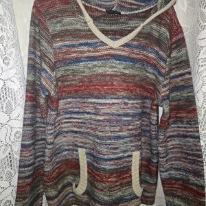VENUS Multicolor Striped V-Neck Sweater